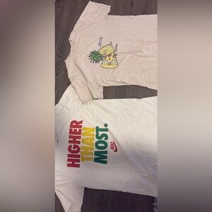 T Shirts - White Nike graphic and plus another